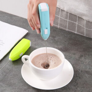Máy Đánh Trứng, Đánh Bọt Cà Phê Tạo Crema Thơm Ngon, Cầm Tay Mini, Dùng Pin 2A
