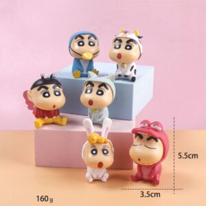 Set 6 Mô Hình Cậu Bé Bút Chì Shin Chan Cosplay Cute - Trang Trí Tiểu Cảnh, Làm Quà Tặng