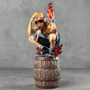 Mô hình Ace Hỏa Quyền Giơ Tay Ngồi Trên Thùng Gỗ Siêu Ngầu - Mô Hình One Piece