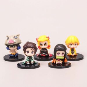 Mô Hình 5 Nhân Vật Kimetsu No Yaiba Thanh Gươm Diệt Quỷ Làm Quà Tặng - Tanjiro, Nezuko, Zenitsu, Inosuke, Kuoujurou