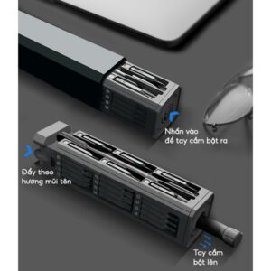 Bộ Tua Vít Gồm 45 Đầu Bằng Thép Dùng Để Sửa Điện Thoại, Laptop, Thiết Bị Điện Tử, Máy Móc