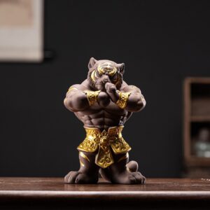 Tượng Hổ Ngênh Đấu - Tượng Tuổi Dần Trang Trí Bàn Làm Việc, Ô Tô