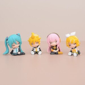 Set 4 Mô Hình Hatsune Miku Chibi Đáng Yêu - Mô Hình Anime Nữ Cute