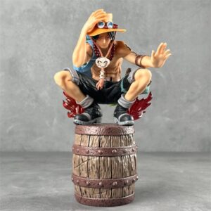 Mô hình Ace Hỏa Quyền Giơ Tay Ngồi Trên Thùng Gỗ Siêu Ngầu - Mô Hình One Piece