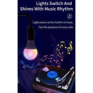 Bóng Đèn LED RGB Điều Khiển Bằng APP, Chế Độ Nháy Theo Nhạc, Hẹn Giờ Tự Tắt