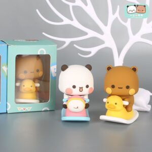 Mô Hình Gấu Trú Dudu và Bubu Trang Trí Bàn Làm Việc, Taplo, Quà Tặng
