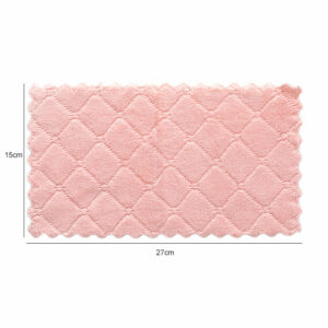 Khăn Lau Bếp Chén Bát 2 Màu Đa Năng Siêu Thấm Hút Sợi Vải Mềm Mại 27x15cm