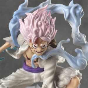 Mô Hình Luffy Gear 5 Siêu Ngầu Trạng Thái Chiến Đấu Cầm Tia Sét 16cm - Mô Hình One Piece Chipi FullBox