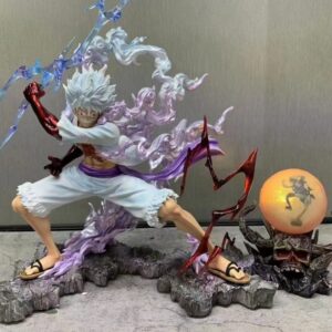 Mô Hình Luffy Gear 5 Thần Mặt Trời Nika Có Đèn LED (Có Đầu Lâu) Cao 23cm - Mô Hình One Piece FullBox