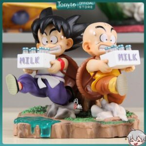 Mô Hình Dragon Ball Songoku Bê Sữa Cùng Krillin Cute