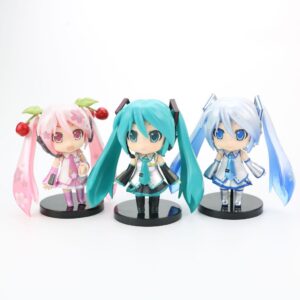 Set 3 Mô Hình Nhân Vật Miku Chibi Đáng Yêu - Mô Hình Nendoroid Hatsune