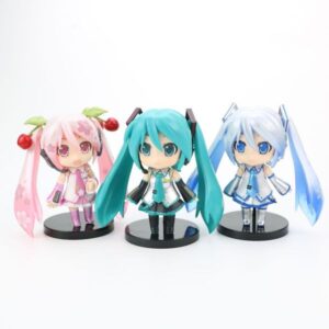 Set 3 Mô Hình Nhân Vật Miku Chibi Đáng Yêu - Mô Hình Nendoroid Hatsune
