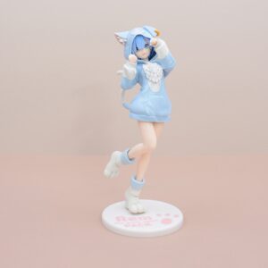 Mô Hình Re:Zero Nhân Vật Rem Ram Mặc Hoodie Anime Nữ Cute 20cm