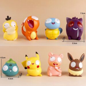 Set 8 Mô Hình Pokemon Ngáo Đáng Yêu - Mô Hình Decor Trang Trí, Làm Quà Tặng