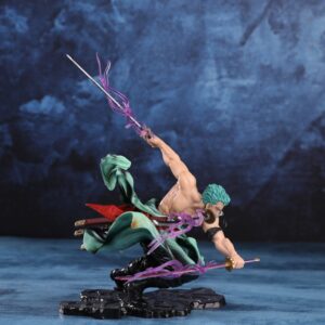 Mô Hình Zoro 300 Thế Giới Cầm Tam Kiếm, Có 2 Đầu Thay Đổi Được 28cm - Mô Hình One Piece FullBox