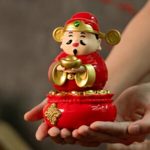 Tượng Thần Tài Lắc Lư Dùng Năng Lượng Mặt Trời Mang Lại May Mắn, Tài Lộc