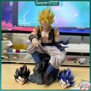 Mô Hình Dragon Ball Gogeta Ngồi Chống Tay Có 3 Đầu Thay Thế