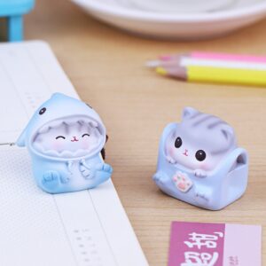 Set 4 Mèo Xám Mini Cute Làm Quà Sinh Nhật, Trang Trí
