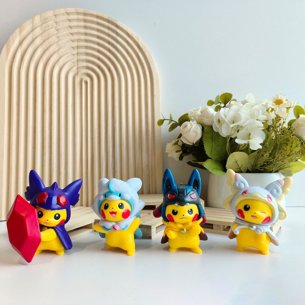 Mô Hình Pikachu Cosplay Biến Hình Siêu Đáng Yêu - Mô Hình Pokemon Trang Trí, Làm Quà Tặng