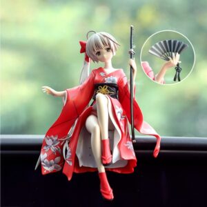 Mô hình Kasugano Sora Kimono 26cm Kèm Quạt và Thanh K.iếm Samurai, Mô Hình Anime Nữ Gợi Cảm Đáng Yêu