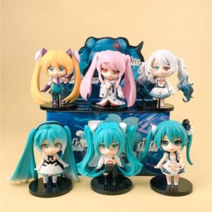 Set 6 Mô Hình Nhân Vật Miku Hatsune Chibi Đáng Yêu