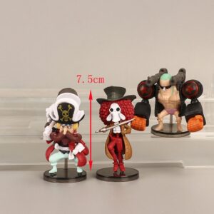 Set 9 Mô Hình Nhân Vật Băng Mũ Rơm Màu Đỏ - Mô Hình One Piece