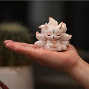 Tượng Cửu Vĩ Hồ Cầm Ngọc Mang Lại May Mắn, Sức Khỏe, Tình Duyên