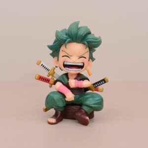 Mô Hình Luffy, Sanji, Zoro Chibi Ngồi Cười Đáng Yêu Fullbox - Mô Hình One Piece