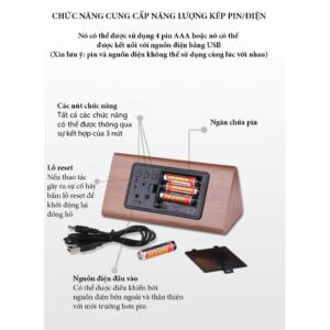 Đồng Hồ Để Bàn Bằng Gỗ, Đồng Hồ Led Đẹp Dùng Để Decor, Trang Trí Bàn Làm Việc, Trang Trí Phòng Ngủ