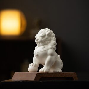 Tượng Sư Tử Bằng Gốm Sứ - Decor Phong Thủy An Yên
