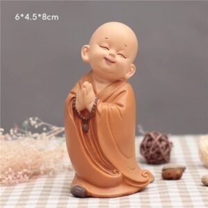Tượng Chú Tiểu An Nhiên Vui Vẻ Yêu Đời Tự Tại | Trang Trí Bàn Làm Việc, Phòng Ngủ, Phòng Khách, Tiểu Cảnh, Làm Quà Tặng