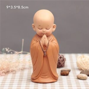 Tượng Chú Tiểu An Nhiên Vui Vẻ Yêu Đời Tự Tại | Trang Trí Bàn Làm Việc, Phòng Ngủ, Phòng Khách, Tiểu Cảnh, Làm Quà Tặng