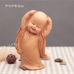 Tượng Chú Tiểu An Nhiên Vui Vẻ Yêu Đời Tự Tại | Trang Trí Bàn Làm Việc, Phòng Ngủ, Phòng Khách, Tiểu Cảnh, Làm Quà Tặng