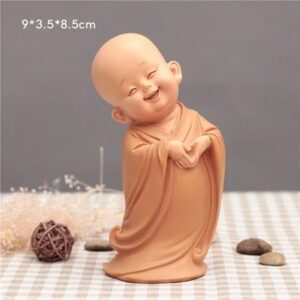 Tượng Chú Tiểu An Nhiên Vui Vẻ Yêu Đời Tự Tại | Trang Trí Bàn Làm Việc, Phòng Ngủ, Phòng Khách, Tiểu Cảnh, Làm Quà Tặng