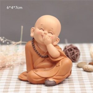 Tượng Chú Tiểu An Nhiên Vui Vẻ Yêu Đời Tự Tại | Trang Trí Bàn Làm Việc, Phòng Ngủ, Phòng Khách, Tiểu Cảnh, Làm Quà Tặng