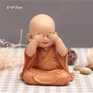 Tượng Chú Tiểu An Nhiên Vui Vẻ Yêu Đời Tự Tại | Trang Trí Bàn Làm Việc, Phòng Ngủ, Phòng Khách, Tiểu Cảnh, Làm Quà Tặng
