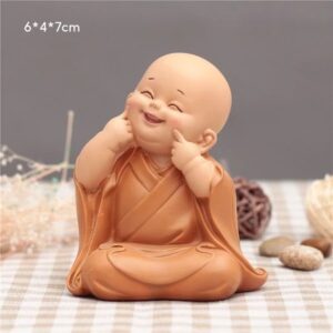 Tượng Chú Tiểu An Nhiên Vui Vẻ Yêu Đời Tự Tại | Trang Trí Bàn Làm Việc, Phòng Ngủ, Phòng Khách, Tiểu Cảnh, Làm Quà Tặng