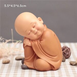 Tượng Chú Tiểu An Nhiên Vui Vẻ Yêu Đời Tự Tại | Trang Trí Bàn Làm Việc, Phòng Ngủ, Phòng Khách, Tiểu Cảnh, Làm Quà Tặng
