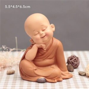 Tượng Chú Tiểu An Nhiên Vui Vẻ Yêu Đời Tự Tại | Trang Trí Bàn Làm Việc, Phòng Ngủ, Phòng Khách, Tiểu Cảnh, Làm Quà Tặng