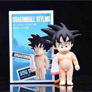 Mô Hình Son Goku Cầm Khăn Cởi Trần Đi Tắm Siêu Dễ Thương - Mô Hình Dragon Ball