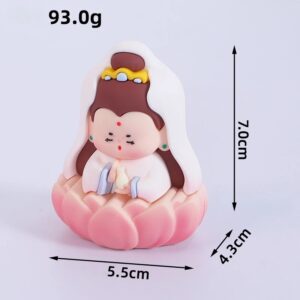 Mô Hình Tượng Thần Tài, Phật Tổ, Quan Âm, Nguyệt Lão Và Đồ Cúng Để Bàn Làm Việc, Taplo Xe Hơi