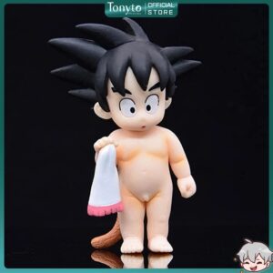 Mô Hình Son Goku Cầm Khăn Cởi Trần Đi Tắm Siêu Dễ Thương - Mô Hình Dragon Ball
