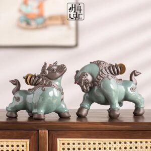 Tượng Trâu Gốm Sứ Mang Lại May Mắn, Tài Lộc
